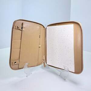 H Halston Travel Organizer Zipper Case Portfolio
In Tan